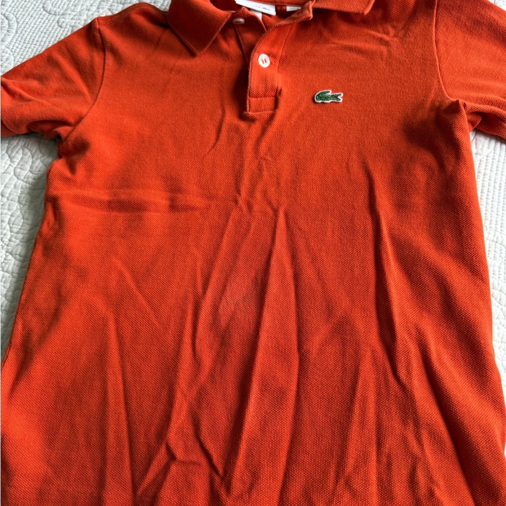 Lacoste Kids Vibrant Orange Polo